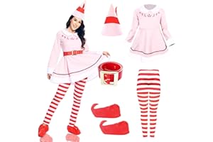 RTOPDS Elf Costume For Women Budby The Elf Costumes Elf Dress Adult Christmas Movies Cosplay Outfits
