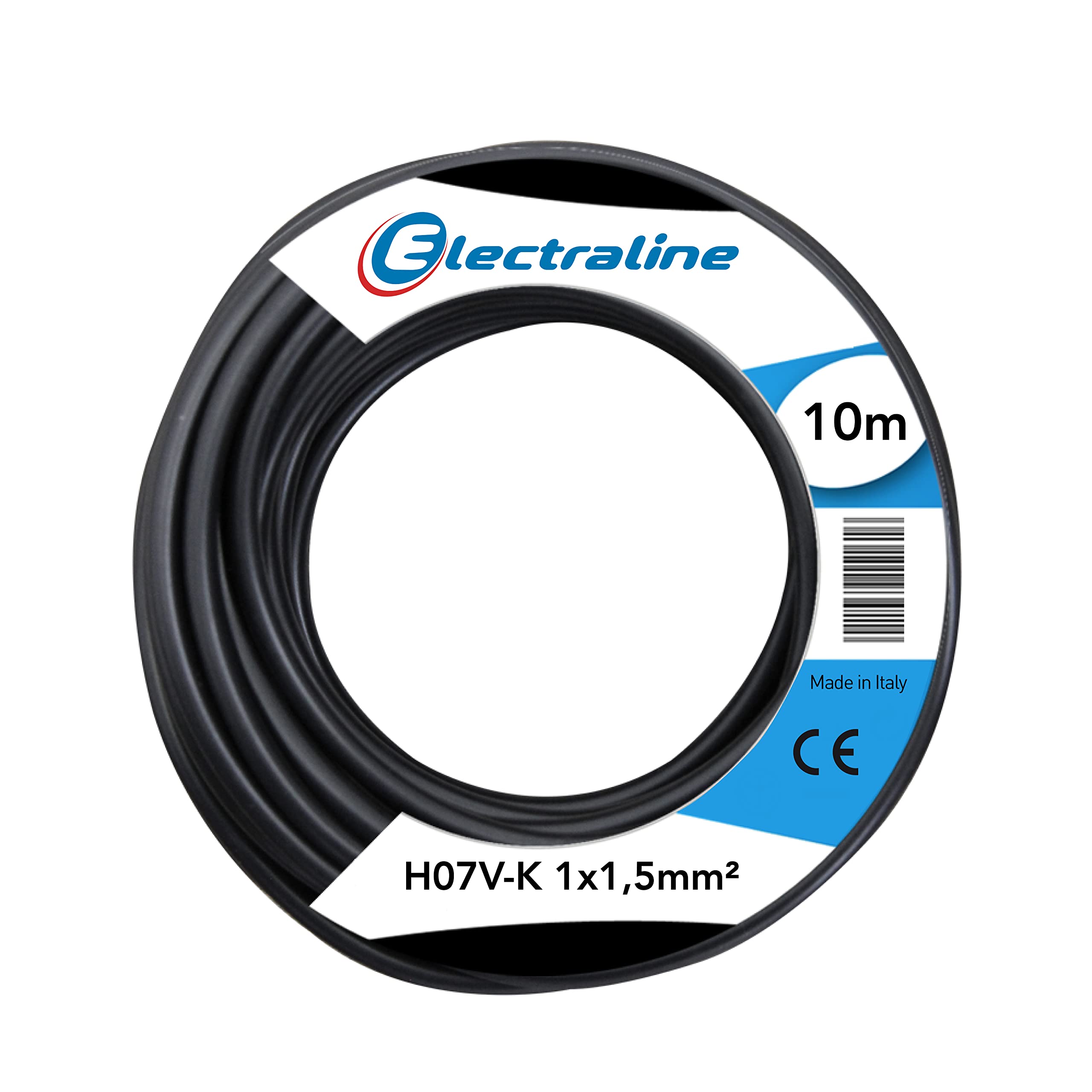 electroline Electraline 15071 H07V-K Cable 1 x 1.5 mm² Length 10 m Black