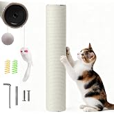 Czoynife Cat Scratching Post Replacement Pole, 15.75" H, Sisal Pole Replacement Cat Tree Post Indoor, Small Size, with M8 Screws Beige (1PCS)