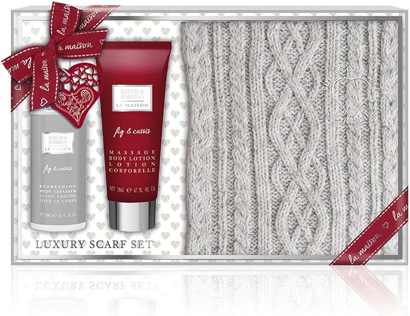 Baylis & Harding La Maison Fig & Cassis Luxury Scarf Gift Set Women