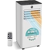 SereneLife 10,000 BTU Portable Air Conditioner and Heater, Small AC with Dehumidifier and Fan, Mini AC Unit with 450 Sq. Ft.