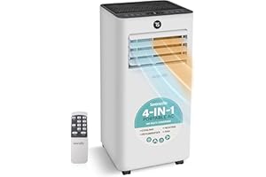 SereneLife 10,000 BTU Portable Air Conditioner and Heater, Small AC with Dehumidifier and Fan, Mini AC Unit with 450 Sq. Ft. 