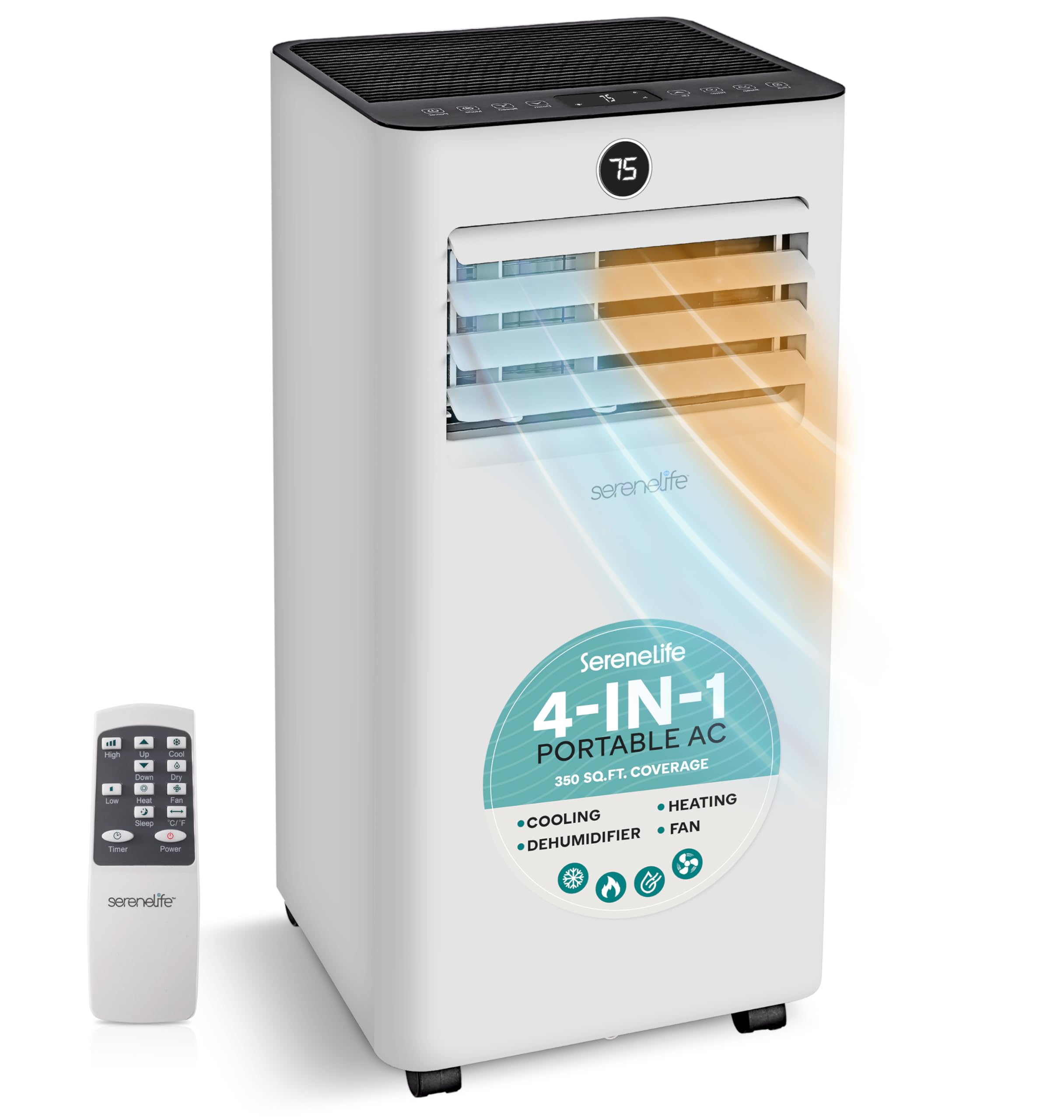 Photo 1 of ****FACTORY SEALED ***SereneLife 10,000 BTU Portable Air Conditioner and Heater, Small AC with Dehumidifier and Fan, Mini AC Unit with 450 Sq. Ft. Coverage, Includes Remote Control and Window Mount Kit
