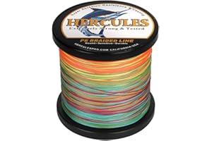 HERCULES Braided Fishing Line 12 Strands, 100-2000m 109-2196 Yards Braid Fish Line, 10lbs-420lbs Test PE Lines for Saltwater Freshwater