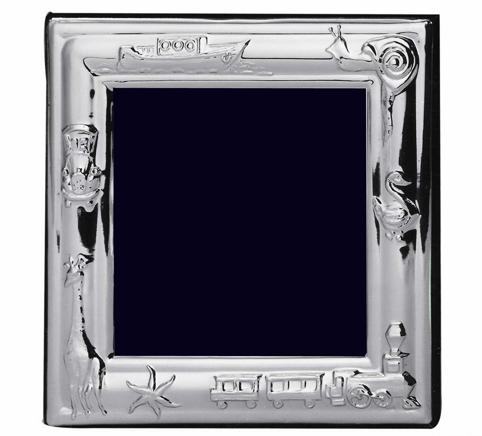 AG Sterling Silver Baby Themed Christening Frame for Photo 3.5" x 3.5"