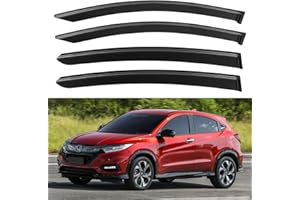 YQAUTEC Window Visors Rain Guards Shield for 2016-2022 Honda HR-V, Window Wind Deflectors Vent Shades for 16-22 HRV Lx Ex Sport Ex-L