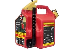 Surecan 2 Gallon Type-II Safety Container - with a Rotating Spout, Free Spill Design, Self-Venting, & Safety Fill Cap, Your Ideal Jerry Can (Red)