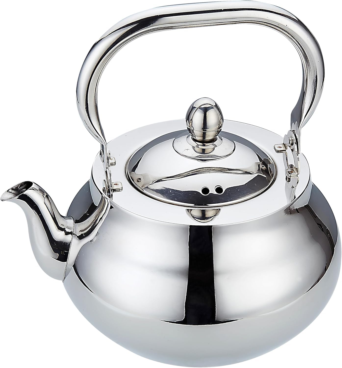 SANQIAHOME Stainless Steel Teapot with Removeable Infuser 71 oz (2000ml) JG Thickened Mirror Polished Stovetop Tea Maker for Herbal and Infusion