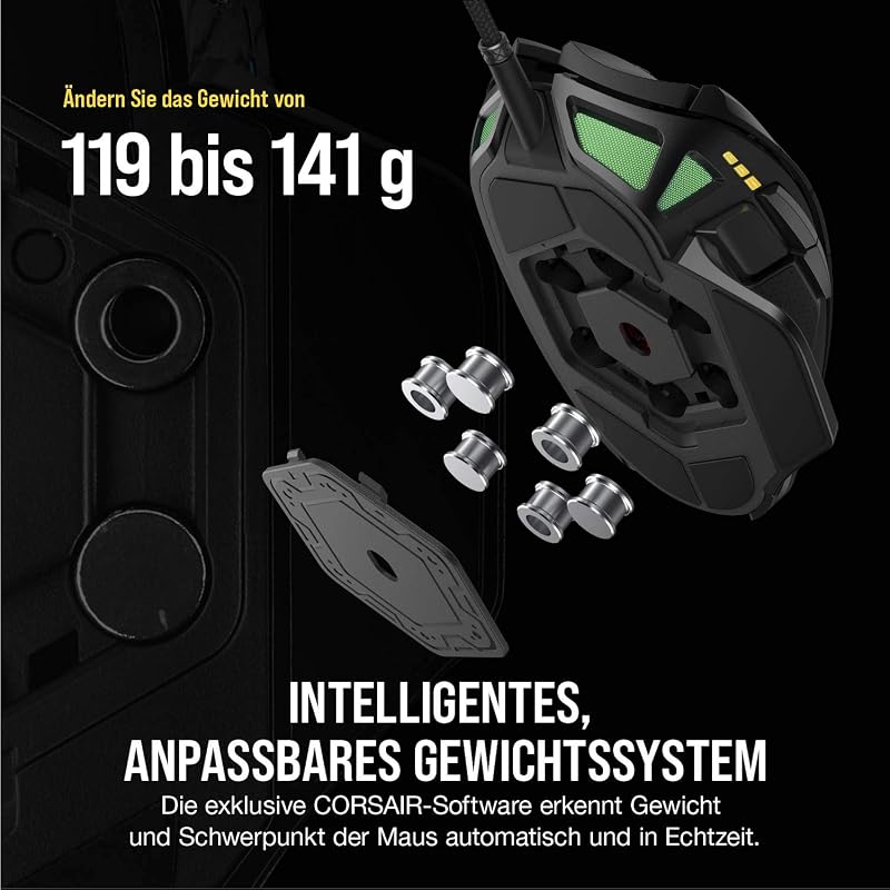 NIGHTSWORD RGB Kabelgebundene FPS/MOBA Gaming-Maus - Schwarz