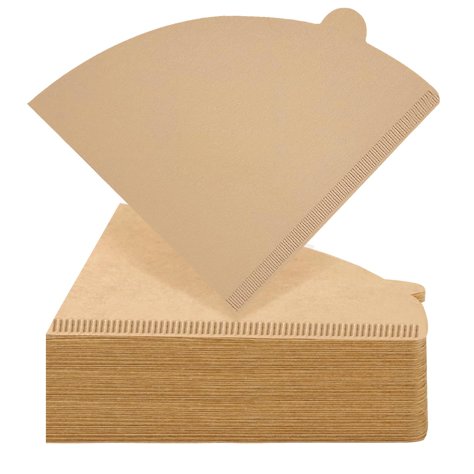 100 Count Pour Over Coffee Filters Paper, Size 02 Natural Brown Coffee Filters Cone, V02 Unbleached Disposable Paper Filters Compatible with Pour Over and Drip Coffee Maker(2-4 Cups)