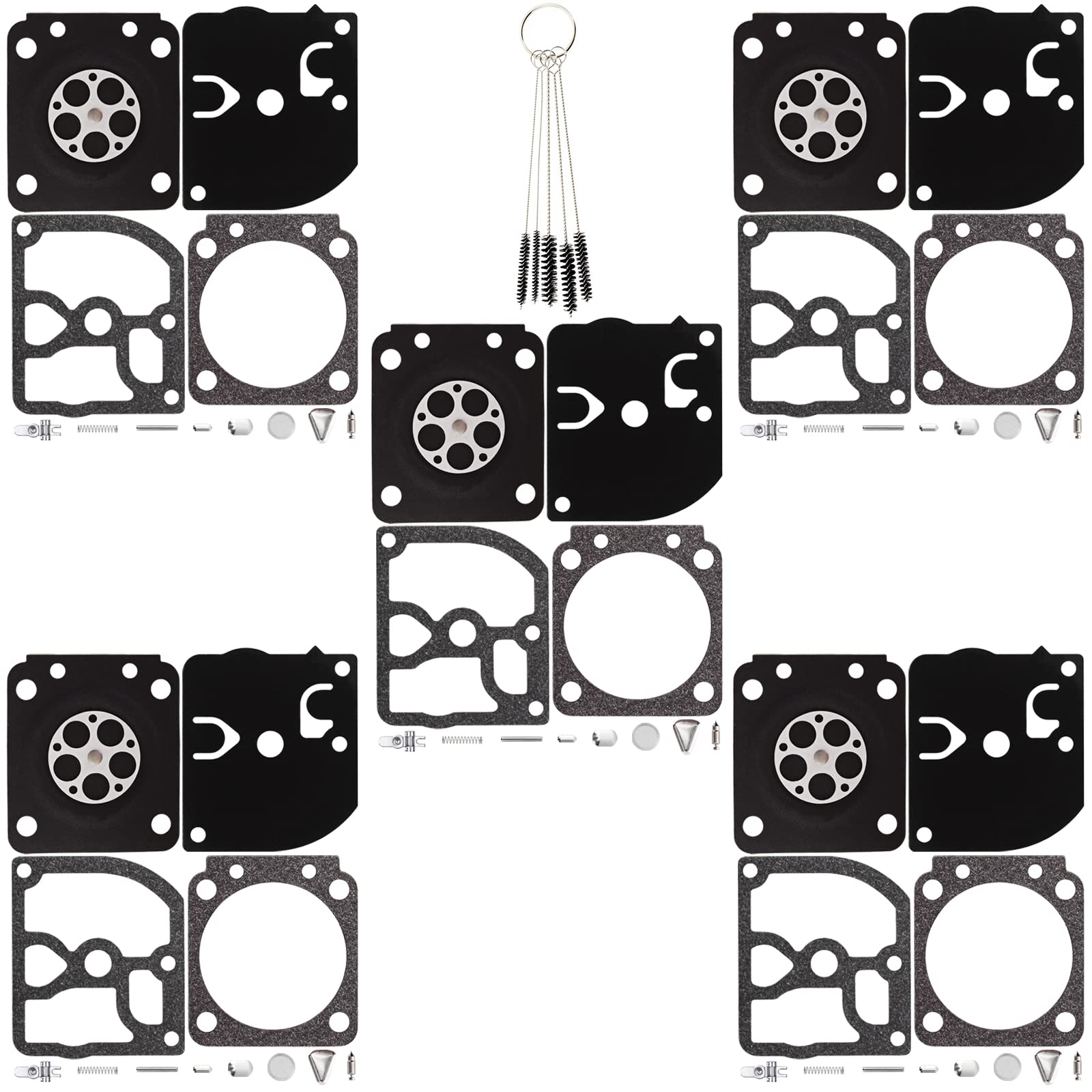 QAZAKY RB-85 Carburetor Rebuild Kit Compatible with Zama RB-40 C1Q-S36 C1Q-S36A C1Q-S36B C1Q-S36C C1Q- S36D C1Q-S36E C1Q- S36F C1Q-S36G C1Q-S51 C1Q-S51A C1Q-S51S C1Q-S41B C1Q-S42B C1Q-S47 Pack of 5