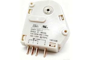 MCAMPAS 6 Hour 21 Minutes Refrigerator Defrost Timer for Whirlpool/KitchenAid/Frigidaire, Kenmore, Crosley, Kelvinator, Westinghouse, Tappan, Gibsone ect Refrigerators and Freezers