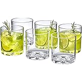 Amazing Abby - Liberty - 12-Ounce Plastic Tumblers (Set of 6), Plastic Drinking Glasses, Reusable Plastic Cups, BPA-Free, Shatter-Proof, Dishwasher-Safe (Made of Plastic, NOT Glass)