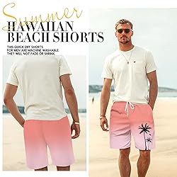 Men's Swim Trunks Hawaiian Bathing Mesh Lining Suit