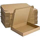 MEBRUDY 13x10x2 Inches Shipping Boxes Pack of 25, Small Corrugated Cardboard Box for Mailing Packing Literature Mailer