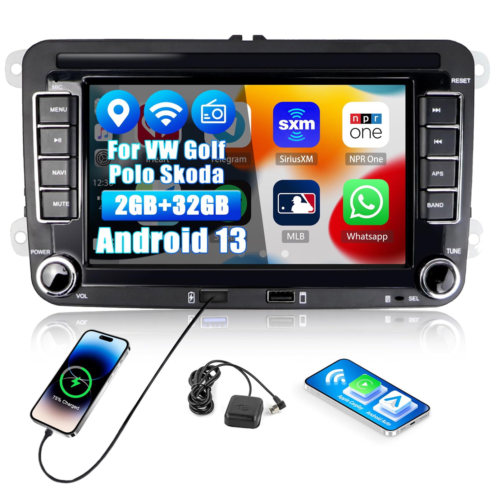 [1G+16G] Android Car Radio Car Stereo WIFI FM Radio Receiver USB