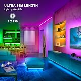 Mexllex Led Strip Light 15M Bluetooth App Remote RGB Music Sync view 2