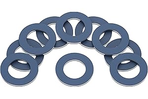 PRIME AVE Aluminium Oil Drain Plug Washer Gaskets - U.S. Made 12mm Crush Washer - Oil Plug Gasket Leak Proof Sealing Washers Compatible with Toyota Lexus Scion Part# 90430-12031 (Pack of 10)