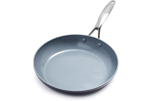 GreenPan Valencia Pro 12" Skillet, PFOA and PFAS-Free, Healthy Ceramic Nonstick: Hard Anodized Pan for Non-Toxic Cooking Induction & Dishwasher Safe Oven-Safe to 600°F Easy Clean, Gray