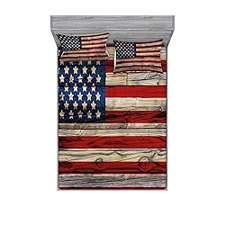 Ambesonne 4th of July Fitted Sheet & Pillow Sham