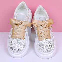 Booyckiy Flat Colorful Satin Ribbon Shoelaces