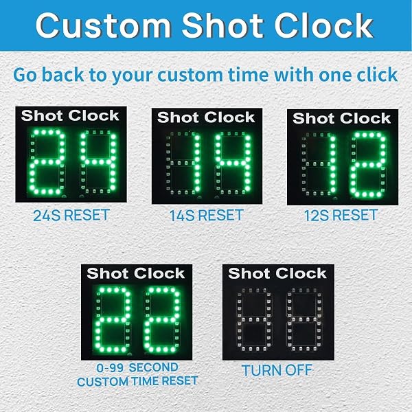 YZ LED BASKETBALL SCOREBOARD WITH SHOT CLOCK, DIGITAL SCOREBOARD WITH REMOTE, ELECTRONIC SCOREBOARD WITH TIMER CLOCK, DIGITAL SCORE KEEPER OUTDOOR (WITH STAND)