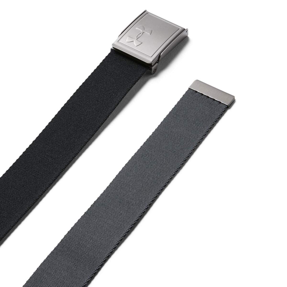Under Armour UA Men's Webbing 2.0 Belt, Versatile Belt, Reversible Belt Men, Black (Black/Pitch Gray/Silver (002)), one size