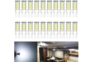 UNXMRFF - T10 921 LED Bulb White 42-SMD Camper Light Bulbs 168 912 194 LED Bulb for 12V RV Light Bulbs Travel Trailer RV Interior Ceiling Lights Car Map lights, Dome lights, Door Lights (Pack of 20)