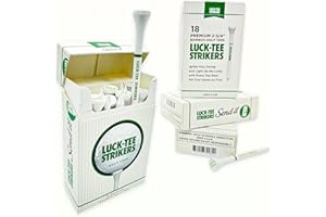 HODL 21 Luck-Tee Strikers Flip-Top Golf Tee Holder | Vintage-Style Pocket Case with 18 Bamboo Tees | Unique Golf Gift for Men, Cool Golf Accessories
