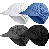 JenPen 4 Pcs Soft Chemo Cancer Hats for Women Breathable Bamboo Baseball Cap Slouch Viscose Hat for Hair Loss Cancer Headwear