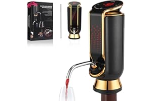BLUBYEES Luxurious 4-in-1 Electric Wine Aerator, Decanter, Dispenser & Vacuum Saver with LED Display - Wine Pourer Gift for W