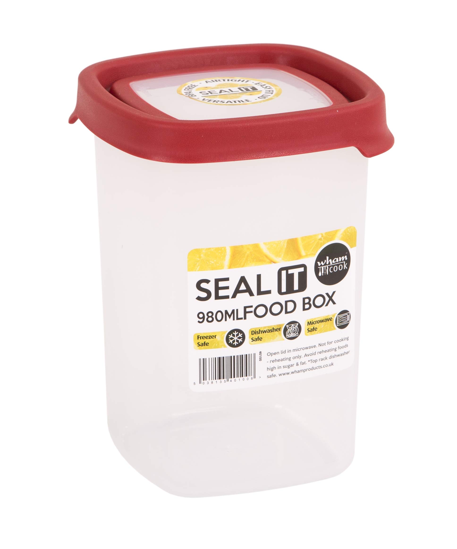 Wham Polypropylene Storage Box Red 98ml