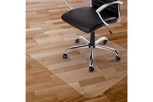 Kuyal Chair Mat, Rolling Chair Mat for Hardwood Floor, 36" X 48" Transparent PVC Home Office Floor Protector Mat (36" X 48" with Lip)