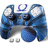 YoRHa Non-Slip Silicone Cover for PS5 Controller with Thumbstick Caps x 2 & Sticker x 1(GOWV)