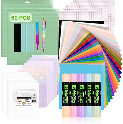 VINYL FROG 60Pcs Accessories Bundle for Cricut Maker Explore Air Starter Kit