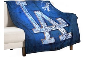 LJHFDM Los Angeles Baseball Blanket Lightweight Flannel Bedding Birthday Christmas Travel Gift Bed Blanket Best Gift for Fans 40x50 Inch