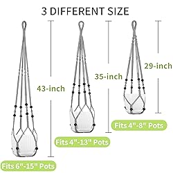 IDEEEPAN 3 Pack Macrame Plant Hanger