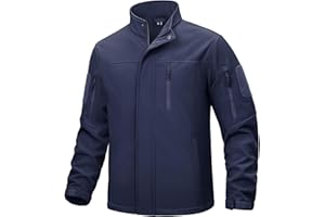 TACVASEN Men's Tactical Soft Shell Jackets for Men Waterproof Fleece Lined Windproof Jacket Hiking Winter Warm Coat