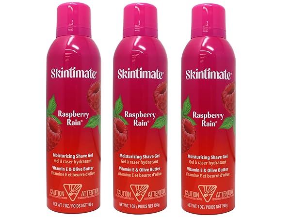 SKINTIMATE SHAVE GEL MOISTURIZING RASPBERRY 7 OUNCE (207ML) (3 PACK)