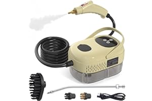 Irishom 2500W Steam Cleaner, High Pressure High Temperature Steam Cleaning Machine, 1000ml, 3 Bar with 3 Brush Heads (Grey)