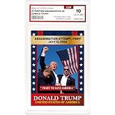 Trump Trading Card - Assasination Attempt- Gem 10 Graded - Trump Collectible Card - Trump Gifts - Trump 2024 - Make America Great Again
