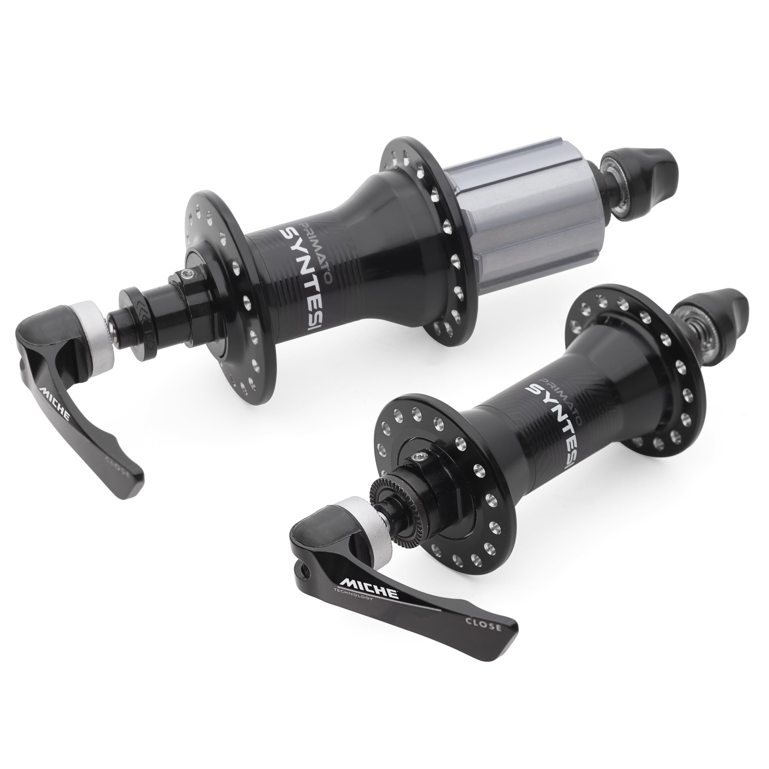 Miche Primato Syntesi Road Hubs, Black, 32H/32H, SH Freehub