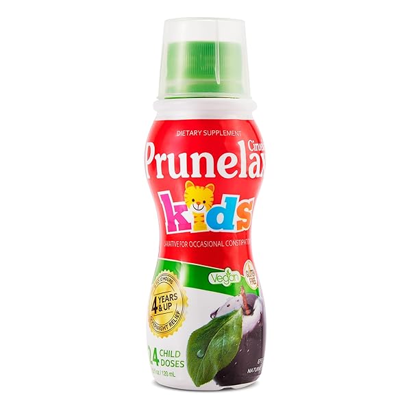 PRUNELAX CIRUELAX REGULAR STRENGTH LIQUID LAXATIVE FOR KIDS – GENTLE RELIEF FOR OCCASIONAL CONSTIPATION, SENNA EXTRACT, VEGAN & GLUTEN-FREE, FAST-ACTING OVERNIGHT RELIEF – 4.05 FL OZ