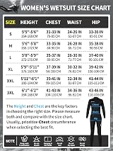 Owntop Wetsuit 5mm Women Zip Front Full Length GBS Seams Black XL view 2