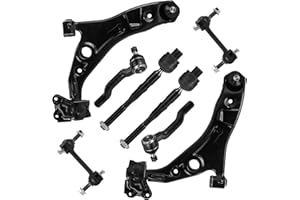 AEAGLE Front Lower Control Arms w/Ball Joints + Sway Bars + Tie Rods for Ford Edge 2007-2014, Lincoln MKX 2007-2015, Suspension Kit K620487 K620486 K750159 EV800576 ES800473 ES800474 BT-739