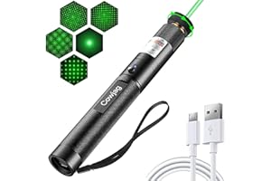 Cowjag Laser Pointer High Power, Long Range 10,000 ft Green Powerful Tactical Flashlight with Adjustable Focus, Green Laser Pointer for Night Astronomy Outdoor Hunting and Hiking(Green Light)