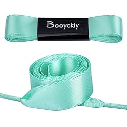 Booyckiy Flat Colorful Satin Ribbon Shoelaces