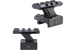 Pinty 30/34MM Scope Rings, 45° Rifle Scope Mounts Set of 2, Aluminum Alloy Scope Mount Rings Riflescope Ring Mounts with 1 in. Height for 20 mm Picatinny Rail