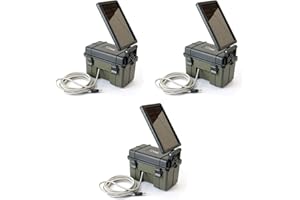HME Trail Camera 12V / Solar Auxiliary Power Pack, 3-Pack (3 Items)