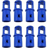 Dsjnf Blue Universal Trampoline Pole Cap Trampoline Pole Covers Trampoline G-Hook Trampoline Enclosure Pole Cap for Net Hook Lightweight Spare Parts 8PCS